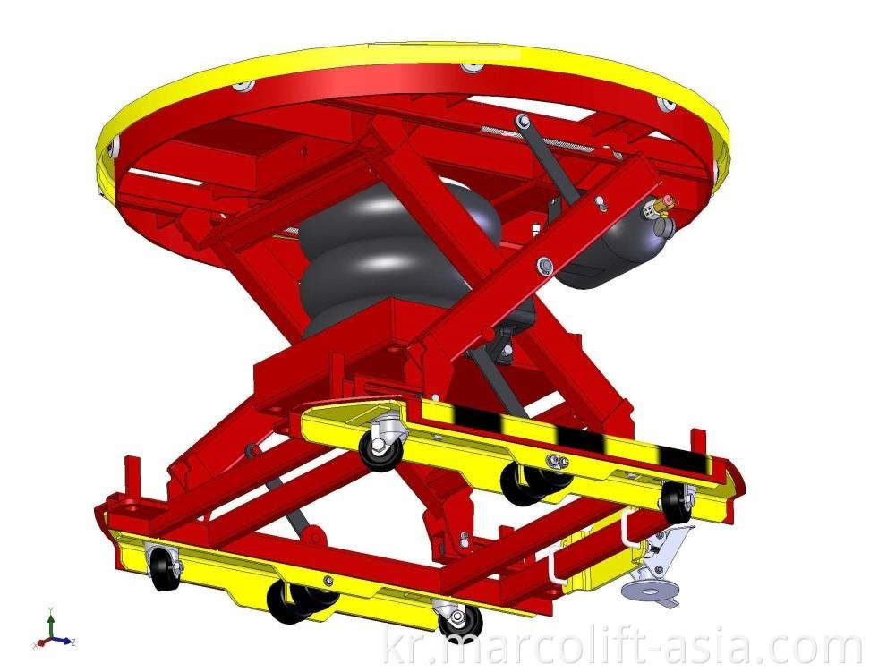 Air Powered Lift Table